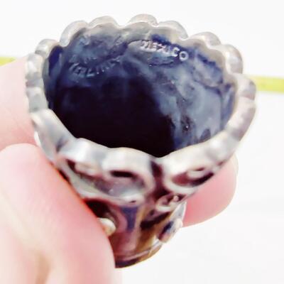 PAIR OF STERLING MEXICO THIMBLES