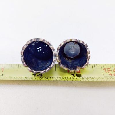PAIR OF STERLING MEXICO THIMBLES