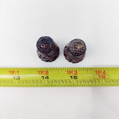PAIR OF STERLING MEXICO THIMBLES