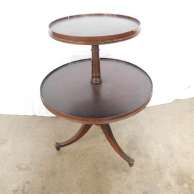 Antique Duncan Phyfe Double Tier Round Table