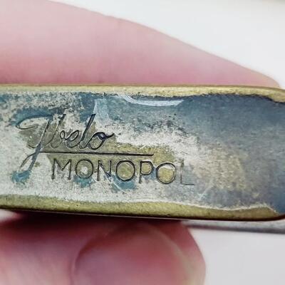 VINTAGE GERMAN FATHER INSCRIBED IBELO MONOPOL LIGHTER AND HOKA CIGARETTE CASE SET