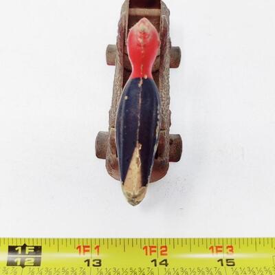 VINTAGE CAST IRON WOODPECKER TOOTHPICK DISPENSER