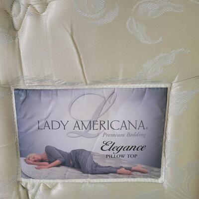 LADY AMERICANA ELEGANCE PILLOW TOP KING SIZE MATTRESS SET WITH METAL FRAME