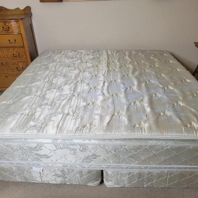 LADY AMERICANA ELEGANCE PILLOW TOP KING SIZE MATTRESS SET WITH METAL FRAME