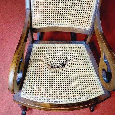 VINTAGE CAIN ROCKING CHAIR