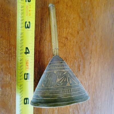 ORNATE ANTIQUE BRASS BELL