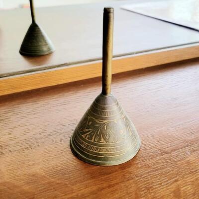 ORNATE ANTIQUE BRASS BELL