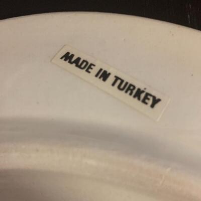 ALTIN GINI Handmade Turkish Ceramic Charger - Wall plate 10.5â€ approx