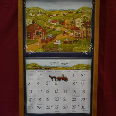 Wood Framed Calendar