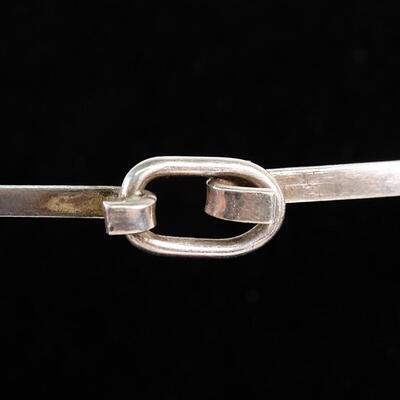 Vintage Sterling Taxco Mexico Flat Choker Necklace