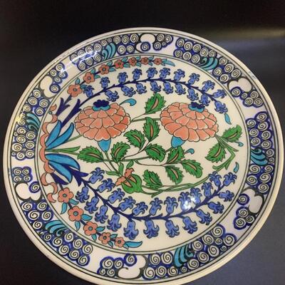 ALTIN GINI Handmade Turkish Ceramic Charger - Wall plate 11â€ approx