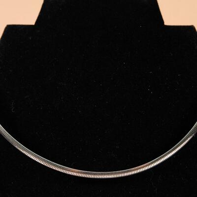 Italian Sterling Omega Necklace