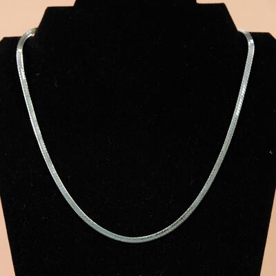 Sterling Milor Herringbone Chain Necklace