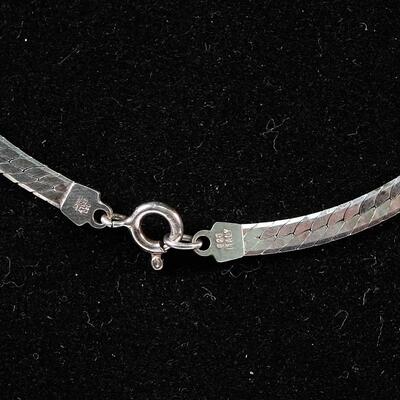 Sterling Milor Herringbone Chain Necklace