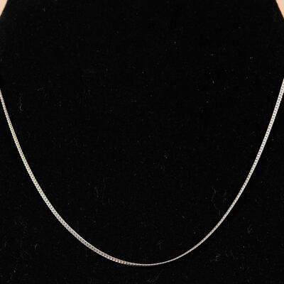 Sterling Herringbone Chain Necklace