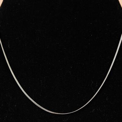 Sterling Herringbone Chain Necklace