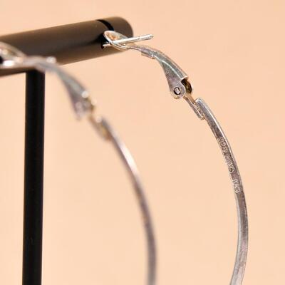 Sterling Flat Hoop Earrings