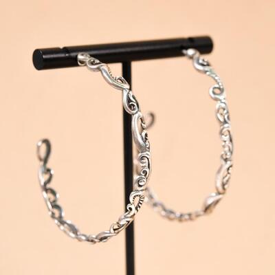 Sterling Hoop Post Earrings