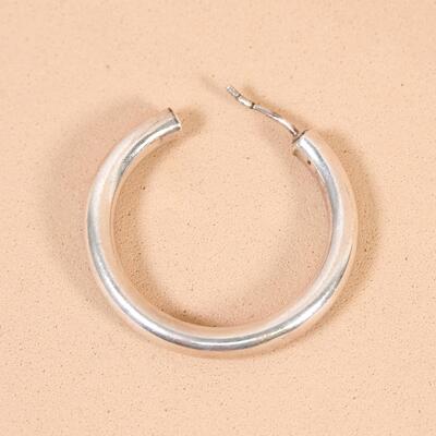 Sterling Hoop Post Earrings