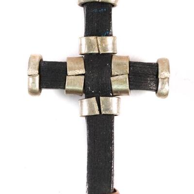 Silver & Copper Cross Pendant