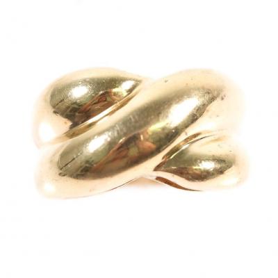 Italian Sterling Gold Tone Ring, Size 8
