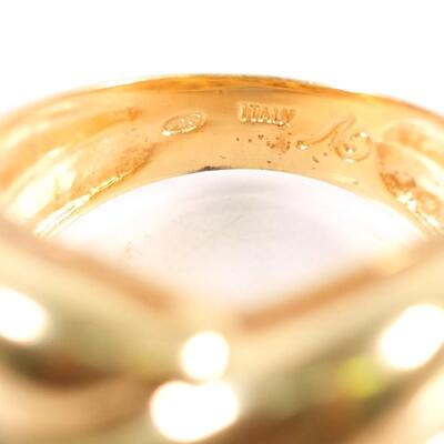 Italian Sterling Gold Tone Ring, Size 8
