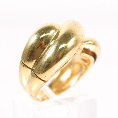 Italian Sterling Gold Tone Ring, Size 8