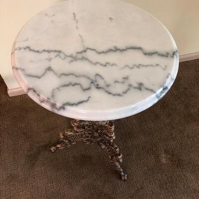 13- Marble Top Side Table/Plant Stand