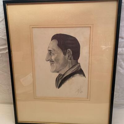 J. Wells Original Drawing dated 1957