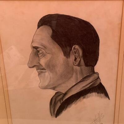 J. Wells Original Drawing dated 1957