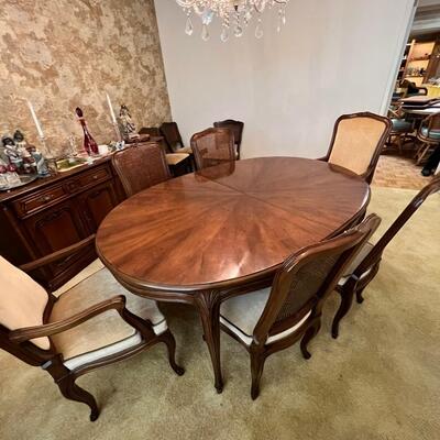 Twelve seat walnut antique dining table