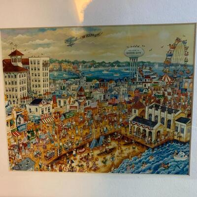 Bill Bell Signed Limited Ed. - Ocean City New Jersey 15â€ wide x 12â€ high approx