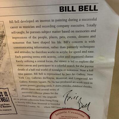 Bill Bell Signed Limited Ed. - Ocean City New Jersey 15â€ wide x 12â€ high approx