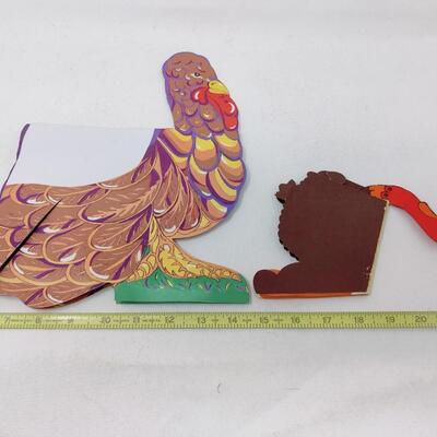 FABULOUS VINTAGE THANKSGIVING TURKEY HONEYCOMB POP-UP CENTERPIECES