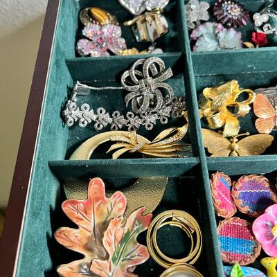 41 vintage costume jewelry pins button covers and hair ornaments