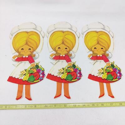 VINTAGE PILGRIMS FALL DIE CUT PAPERBOARD LOT