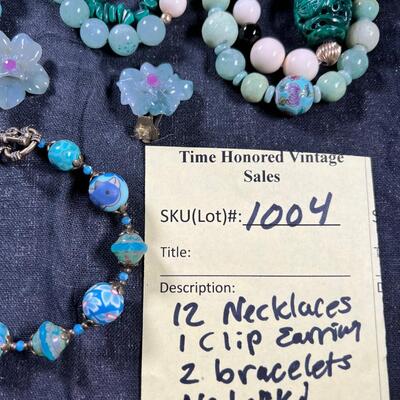 12 Necklaces, bracelets clip on earrings