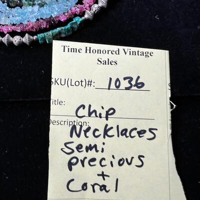 Semi-precious chip necklaces