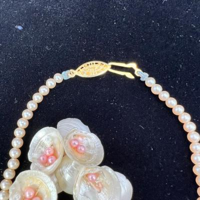 faux pearl woven bracelets, 3 pair faux pearl clip-on earrings 30