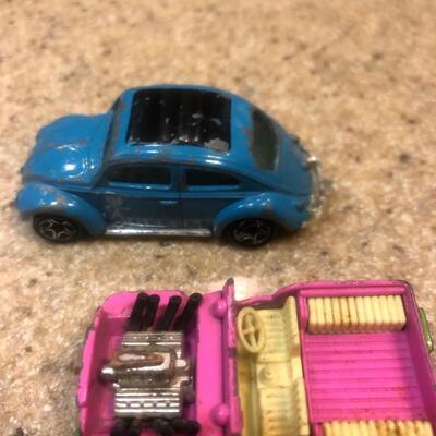 Vintage Matchbox 1998 Mattel '62 VW Beetle and 1971 No. 2 Jeep Hot Rod by Lesney