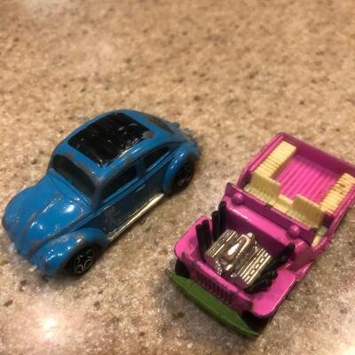Vintage Matchbox 1998 Mattel '62 VW Beetle and 1971 No. 2 Jeep Hot Rod by Lesney