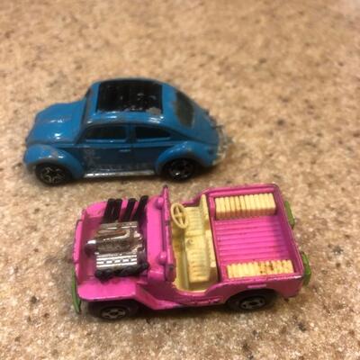 Vintage Matchbox 1998 Mattel '62 VW Beetle and 1971 No. 2 Jeep Hot Rod by Lesney
