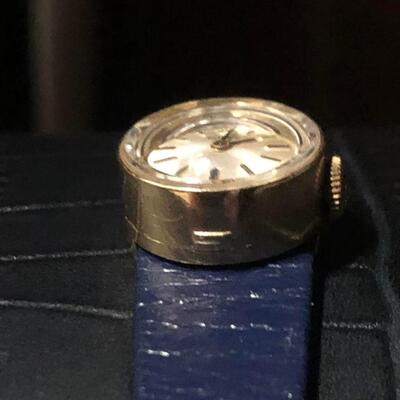 Vintage Rolex 14K Swiss Women's 1960's Cocktail Watch With Marked Leather Band. Preowned.