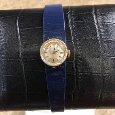 Vintage Rolex 14K Swiss Women's 1960's Cocktail Watch With Marked Leather Band. Preowned.