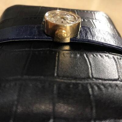 Vintage Rolex 14K Swiss Women's 1960's Cocktail Watch With Marked Leather Band. Preowned.