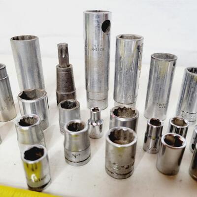 LARGE ASSORTMENT OF MULTI BRAND RACHETS & SOCKETS
