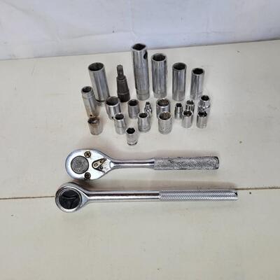 LARGE ASSORTMENT OF MULTI BRAND RACHETS & SOCKETS