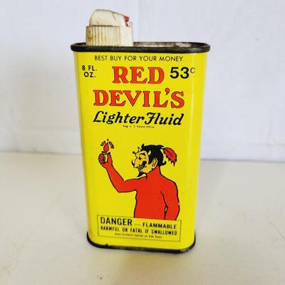 VINTAGE RED DEVIL LIGHTER FLUID (EMPTY)