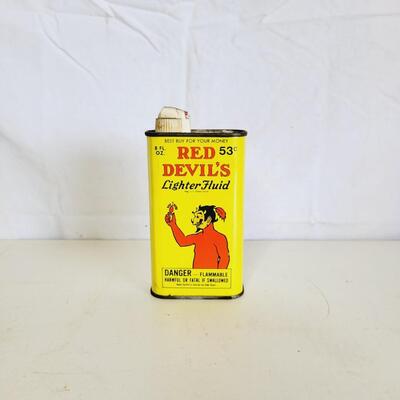 VINTAGE RED DEVIL LIGHTER FLUID (EMPTY)