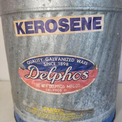 VINTAGE GALVANIZED GAS CAN
